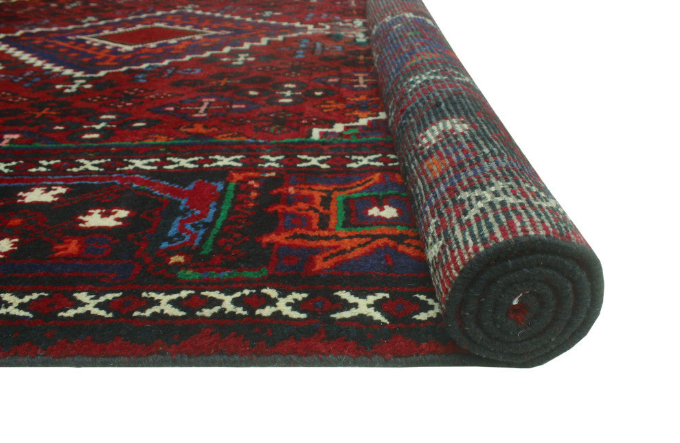 Fine Vintage Distressed Amie Red/Charcoal Rug, 6'9x10'0