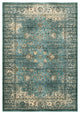 4" x 6" Peacock Blue and Ivory Indoor Area Rug
