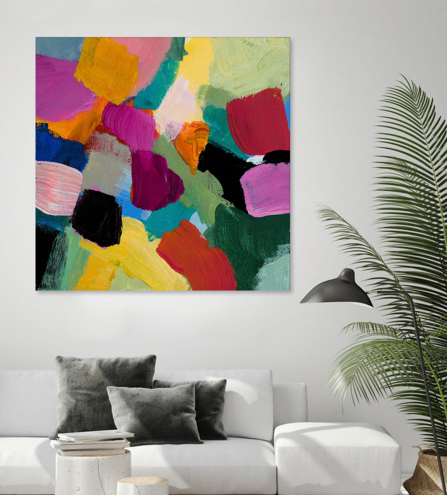 Spring Confetti I - 84 x 84 by Lanie Loreth