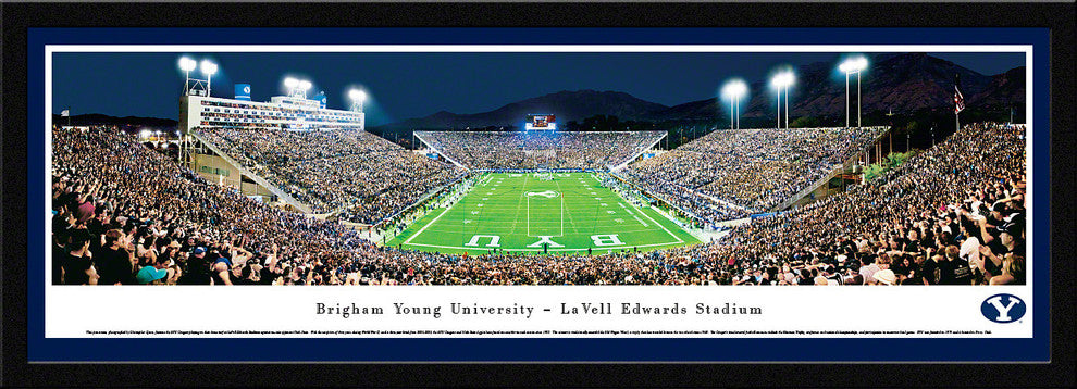 BYU Cougars Panoramic, Lavell Edwards Stadium Picture , Select Frame