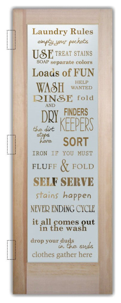 Laundry Door - Laundry Rules - Douglas Fir (stain grade) - 30" x 84" -...