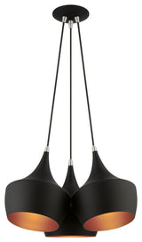 Livex Lighting 3 Light Black Cluster Pendant