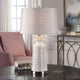 The Distressed White Table Lamp Kansa Distressed White Table Lamp