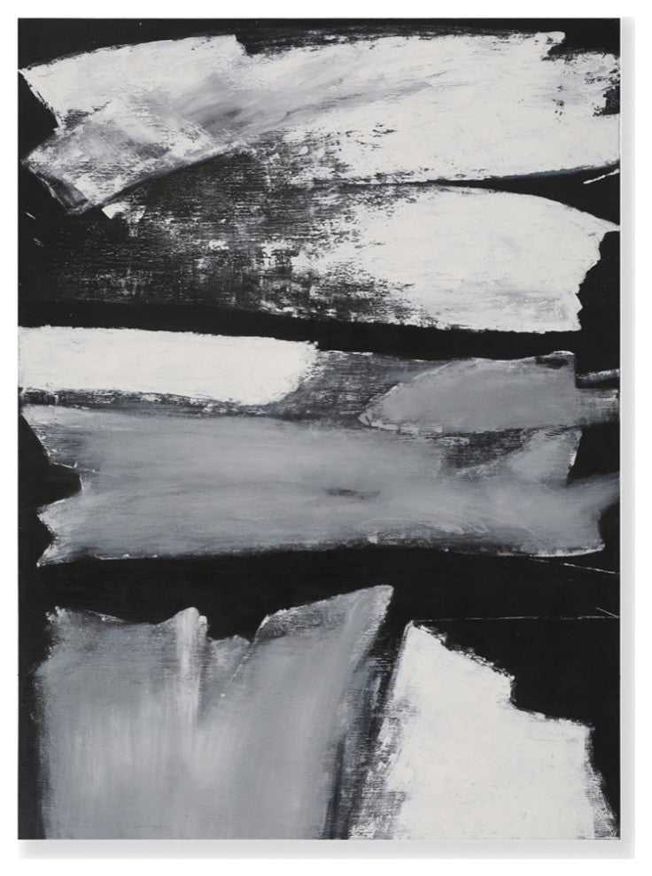 Broken Negative Modern Hand Painted Canvas Abstract Art - 96" x 70"
