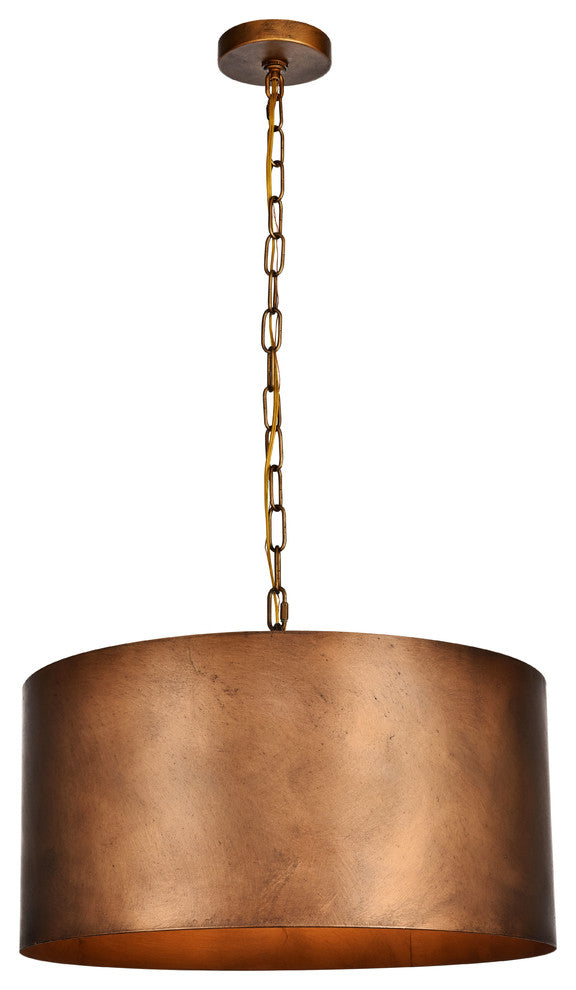 Miro Collection Pendant 20"x11.75" 3-Light, Manual Brass