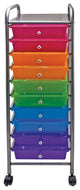 10 Drawer Organizer, Multi-colored Drawers