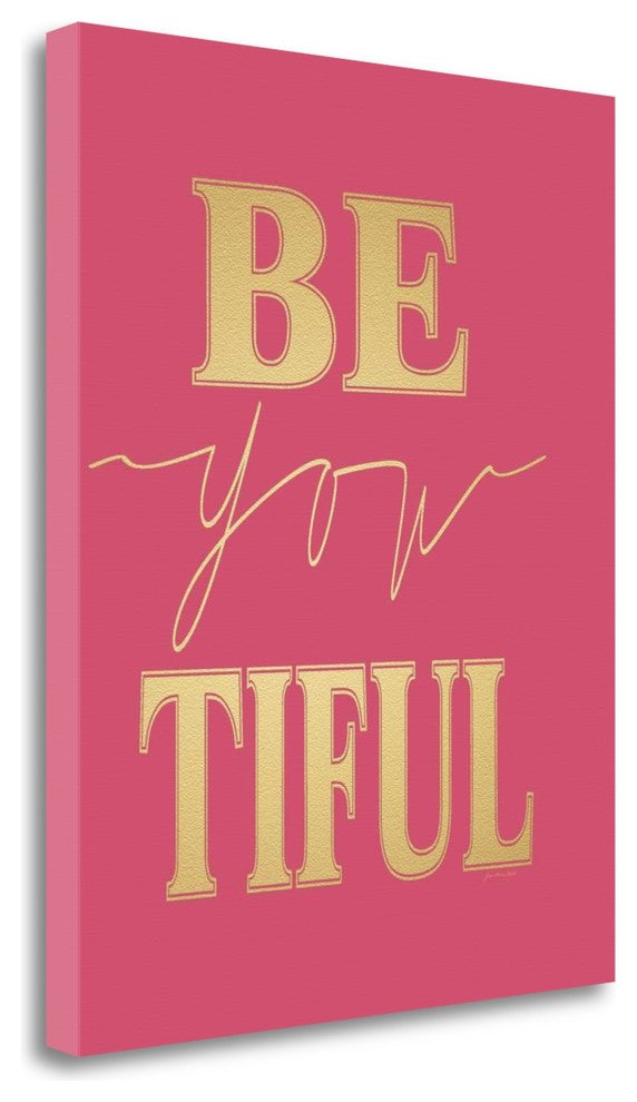 "Faux Gold Dream Big" By Jo Moulton, Giclee Print on Gallery Wrap Canvas