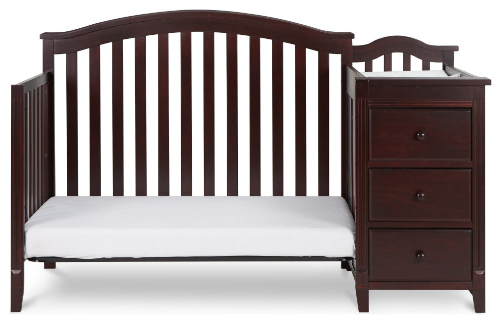 Kali 4-in-1 Convertible Crib, Espresso, With Changer (3 Drawers)