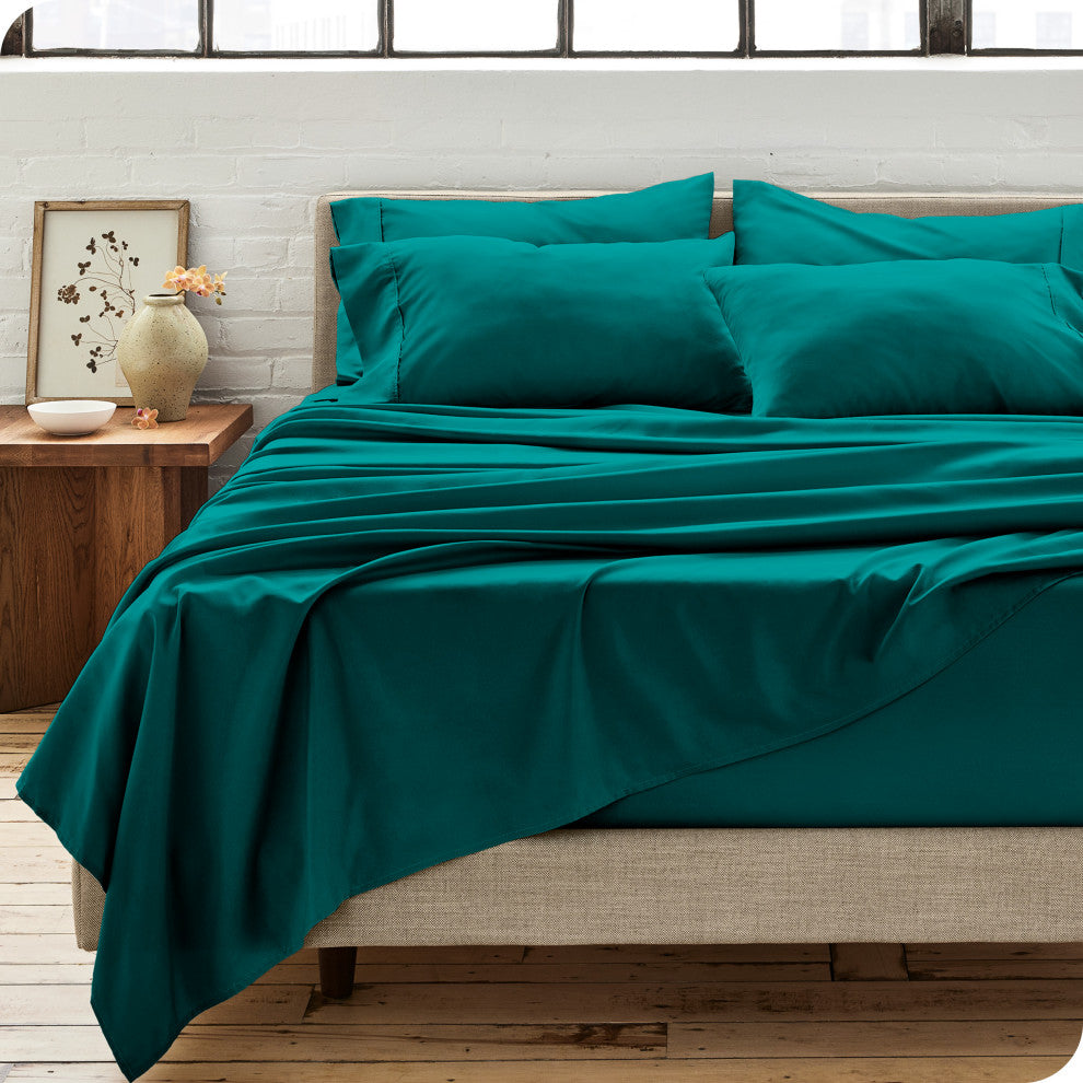 Bare Home Microfiber Pillowcases - Multi-Pack, Emerald, King, Set of 4