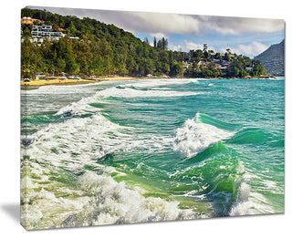 "Exotic Tropical Beach Blue Waters" Oversized Beach Wall Art, 40"x30"