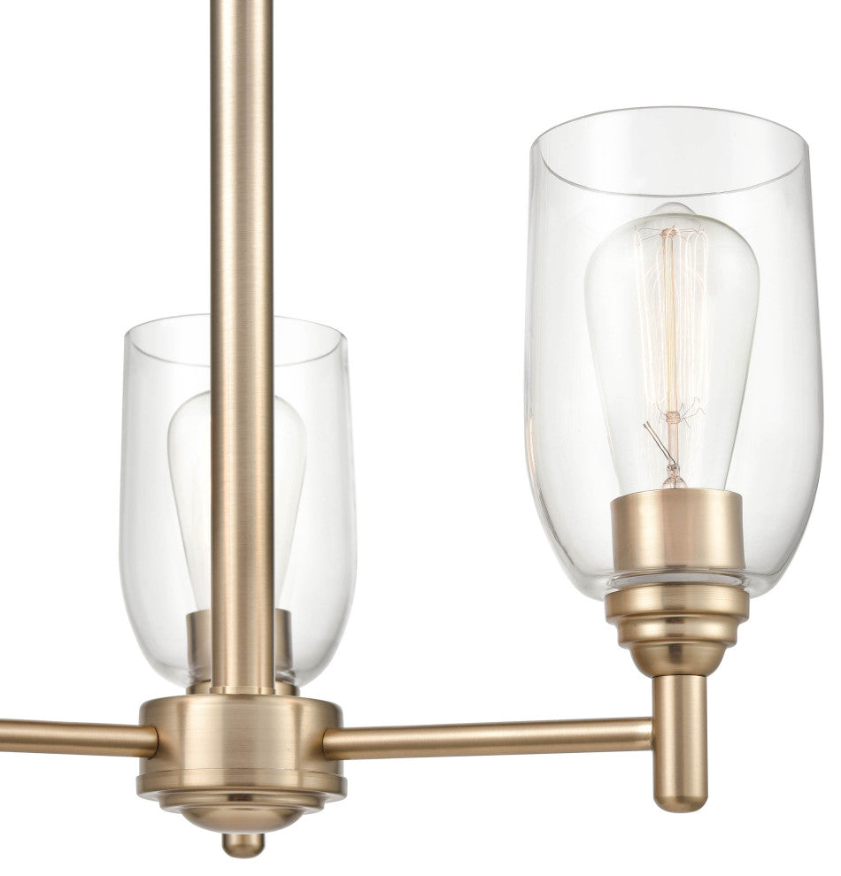 3 Light 18.75 in. Modern Gold Chandelier
