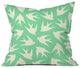 Jacqueline Maldonado Birds Celadon Outdoor Throw Pillow