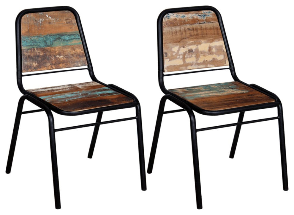 vidaXL Dining Chairs 2 pcs Solid Reclaimed Wood