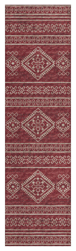 Indoor/Outdoor Sedona SN14 Paprika Machine Washable 2'3" x 10' Runner Rug