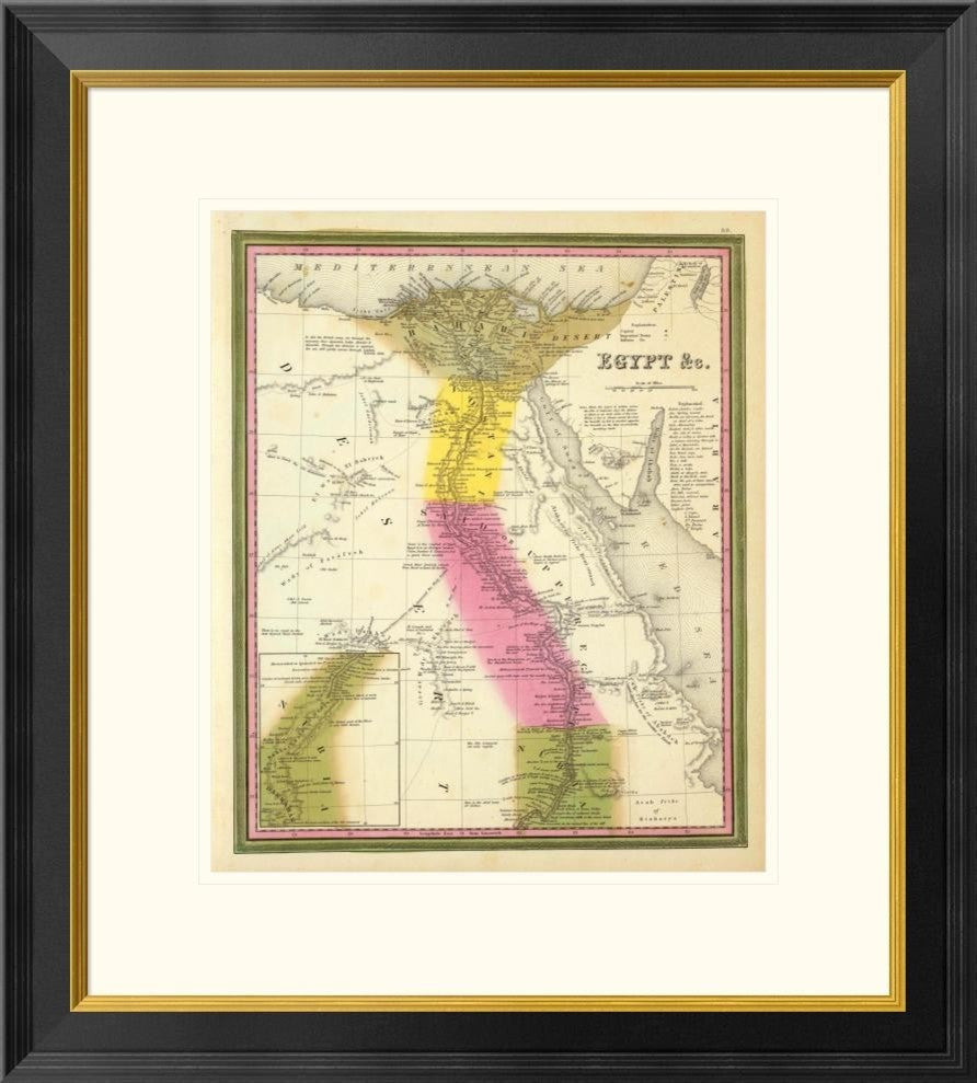 "Egypt, 1846" Framed Digital Print by Samuel Augustus Mitchell, 24x26"