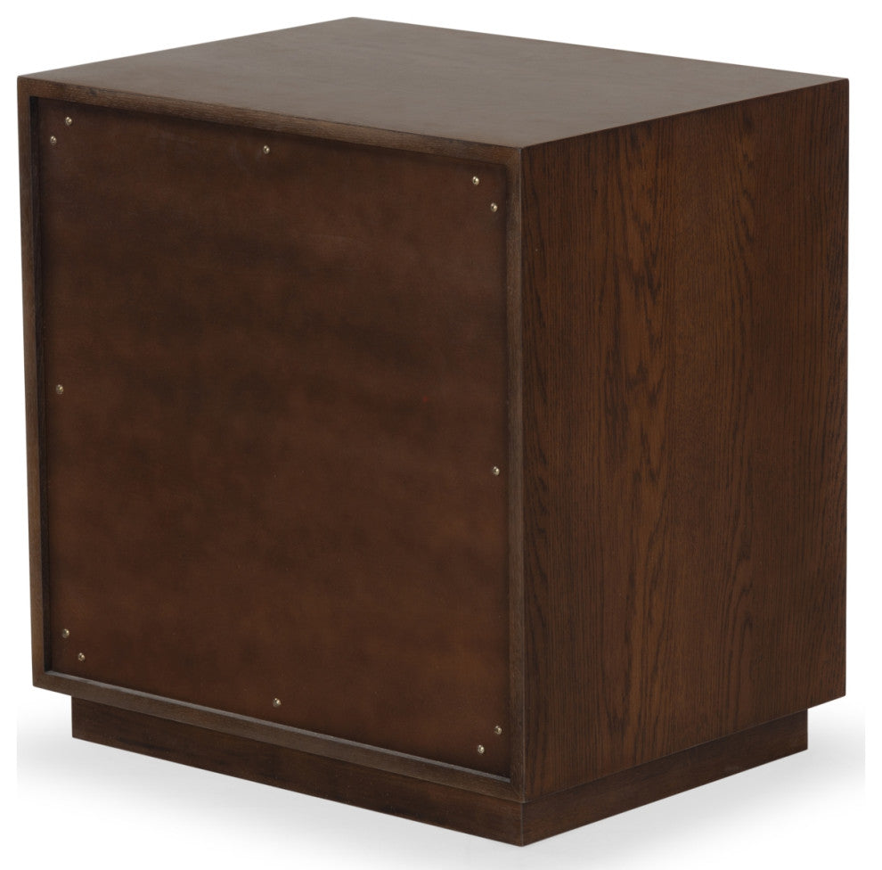 Safavieh Couture Riabelle 2 Drawer Nightstand, Walnut