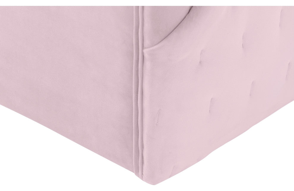 Rustic Manor Evelina Accent Chair Upholstered, Velvet, Blush