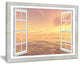 "Open Window To Brown Seashore" Seashore Wall Art, 20"x12"