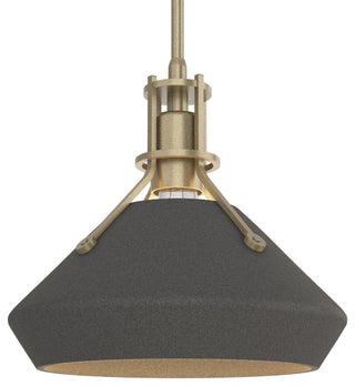 Henry with Chamfer Pendant, Soft Gold, Natural Iron Accents