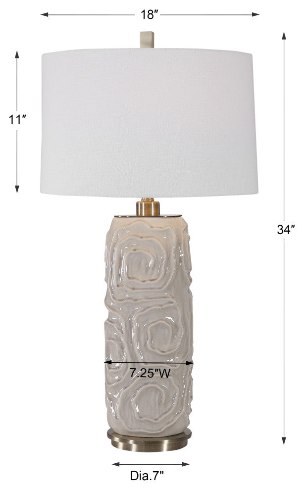 Uttermost Zade Warm Gray Table Lamp
