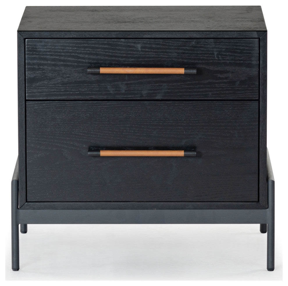 Safavieh Couture Chandri Nightstand, Black/Brown