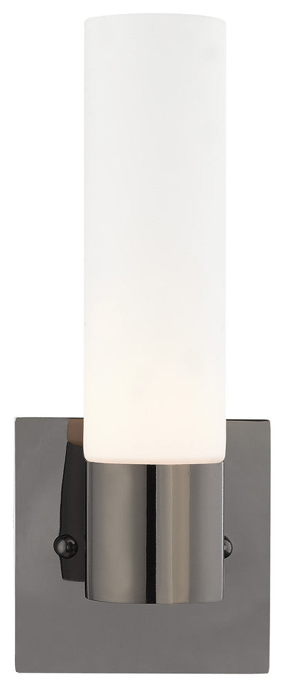 Livex Lighting 1-Light ADA Wall Sconce, Black Chrome