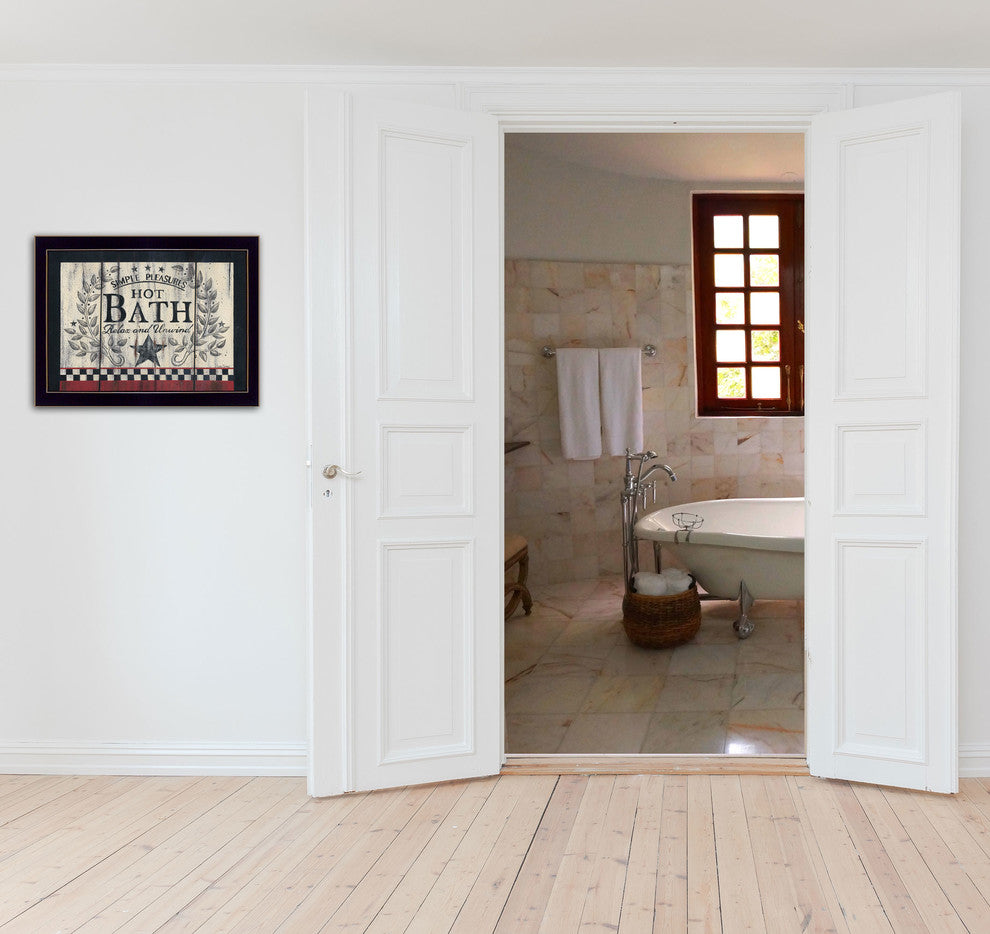 "Hot Bath" by Linda Spivey, Ready to Hang Framed Print, Black Frame