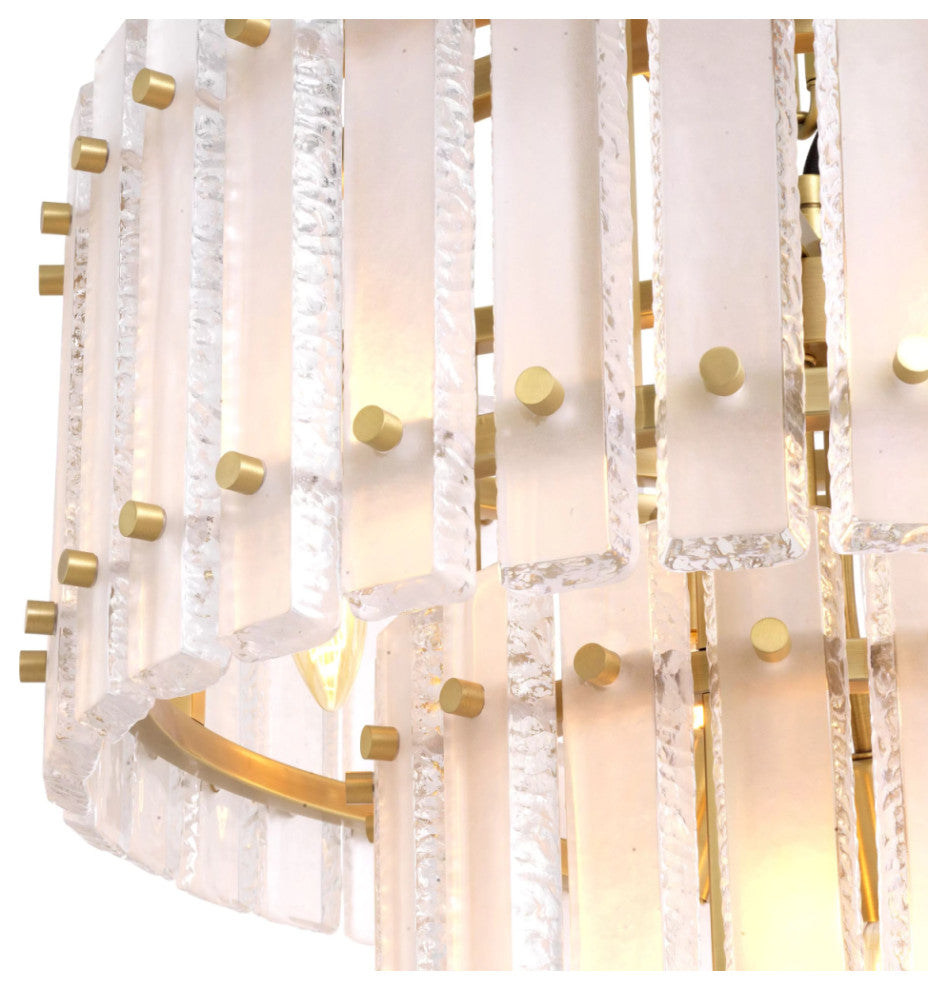 Frosted Glass Plates Chandelier | Eichholtz Blason