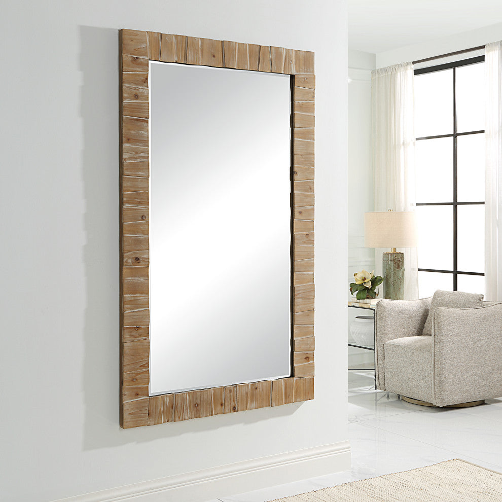 Ayanna Gray Washed Wood Mirror