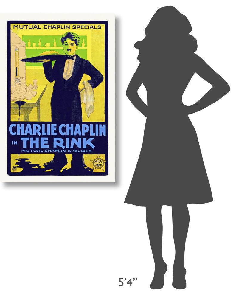 "Charlie Chaplin, The Rink - 1916" Canvas by Hollywood Photo Archive, 27x40"