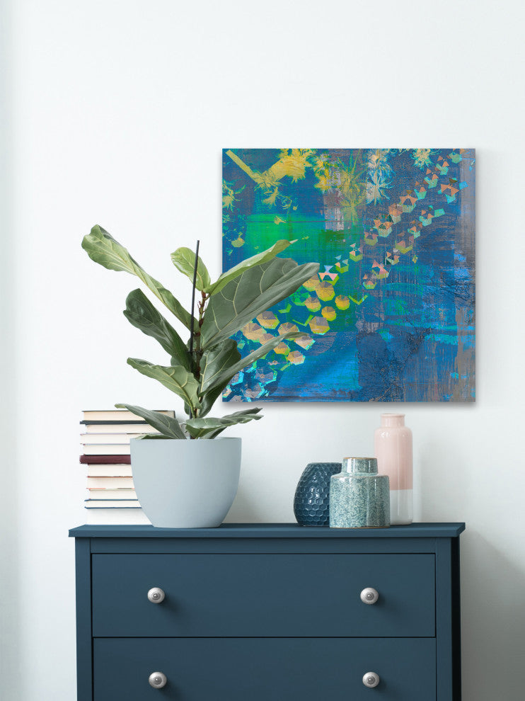 "Superimposed" Painting Print on Wrapped Canvas, 40"x40"