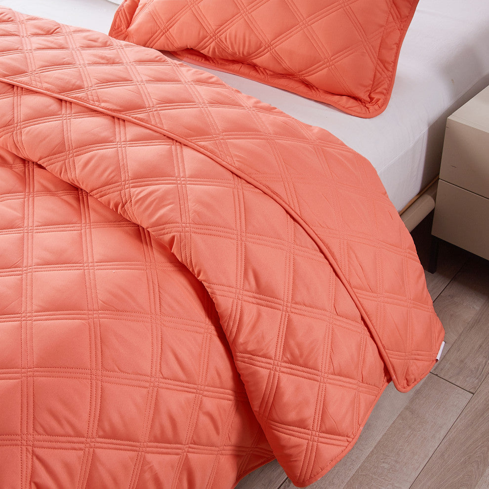 Charleston Down Alternative Bed Spread Set, Coral, King