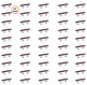 Abs Plastic Trouser Skirt Hangers, Perfect for Skirts, Pants, Slacks, Jeans, Burgundy, 50-Pack