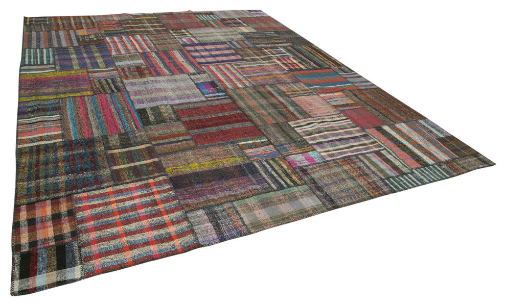 Rug N Carpet - Handmade Anatolian 10' 9'' x 13' 5'' Rustic Patchwork Kilim Rug