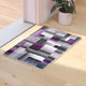 Elio Collection Color Blocked Area Rug, Purple, 2' X 3'