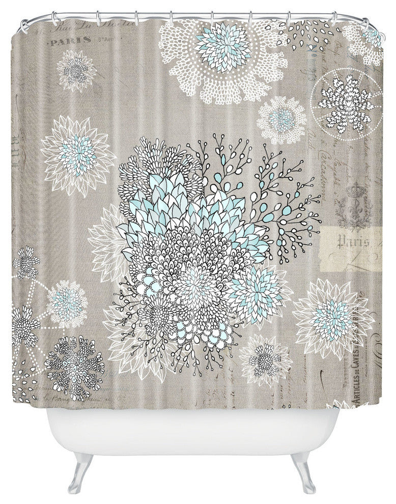 Iveta Abolina French Blue Shower Curtain