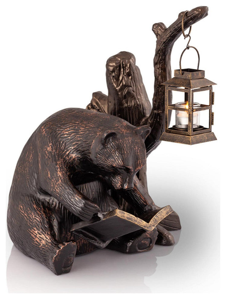 Booklover Bear Garden Lantern