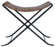 Karma Brown Woven Leather Stool