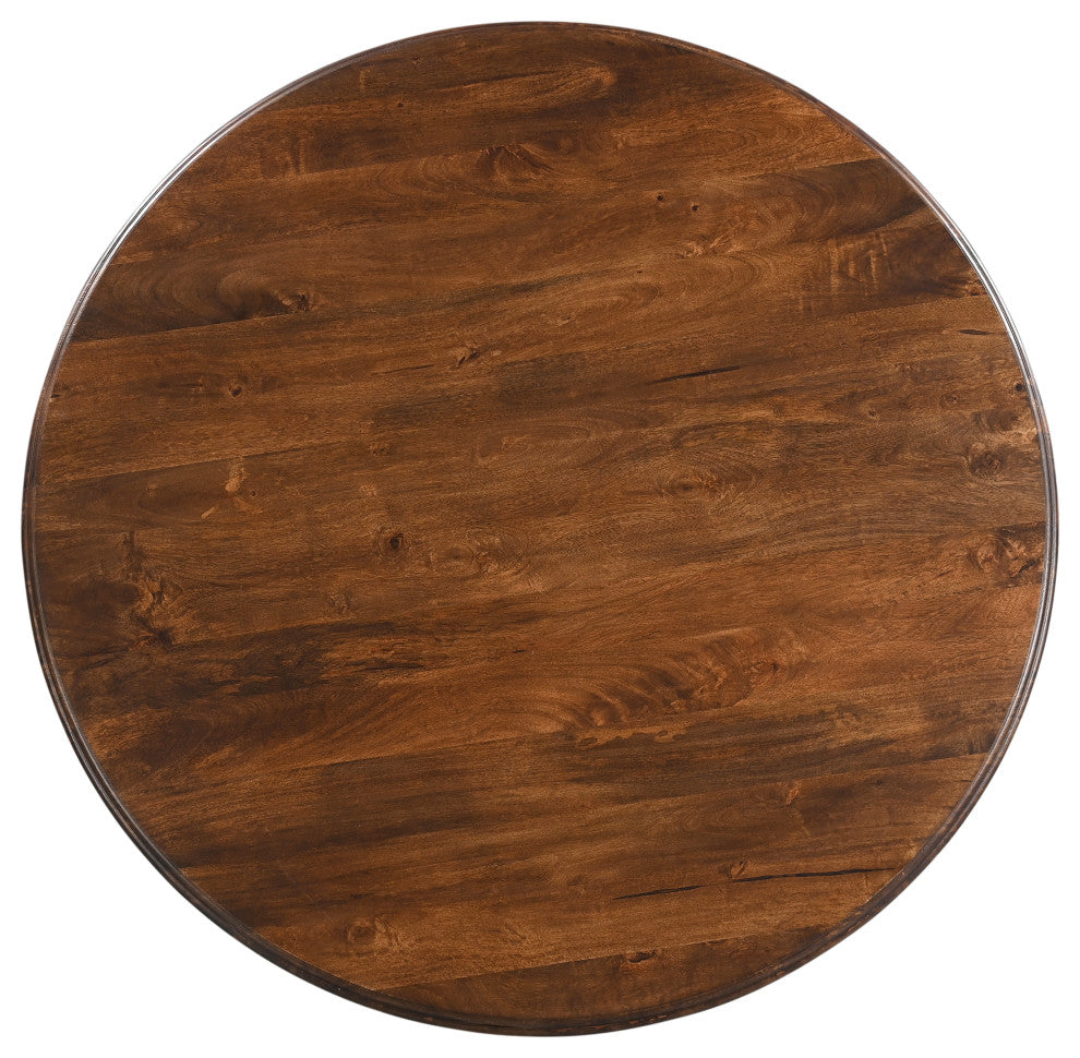 Noah 5-piece Solid Wood Dining Set, Dark Brown