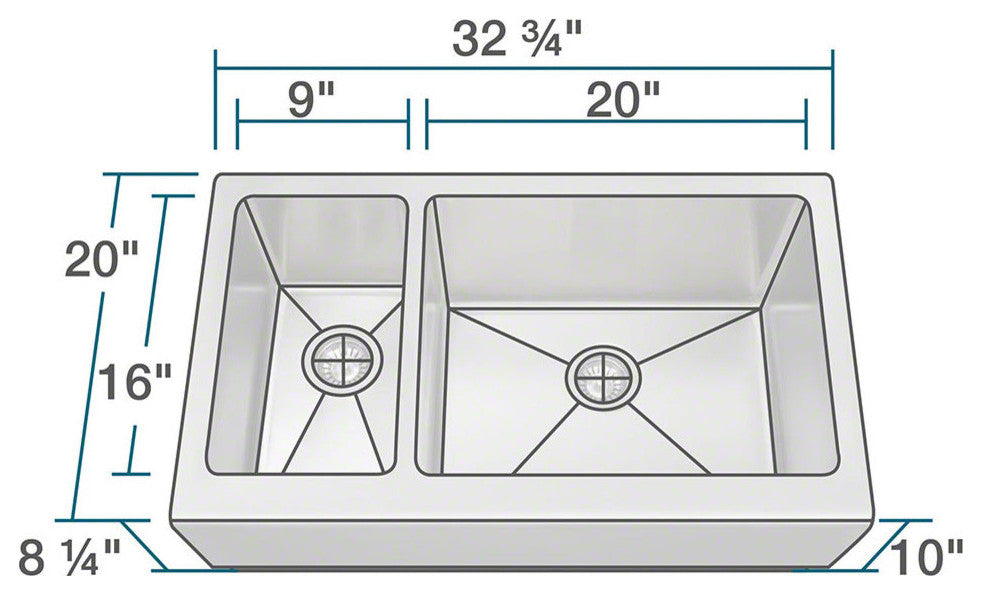 PR704 Offset Apron Sink