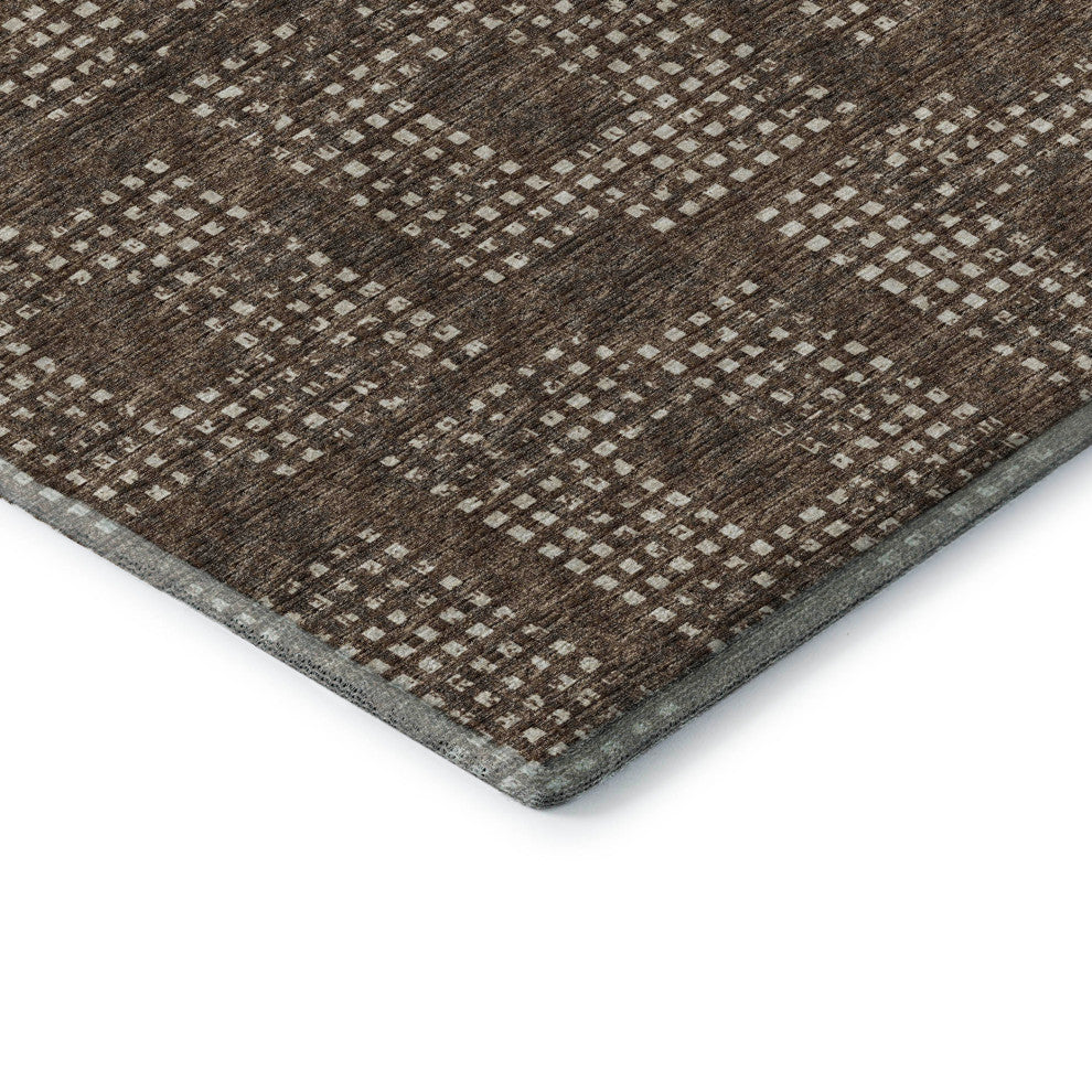 Premium Machine Washable Mayfield AMF33 Brown 10' x 14' Rug
