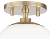 Stella Semi-Flush Mount, Finish: Aged Brass