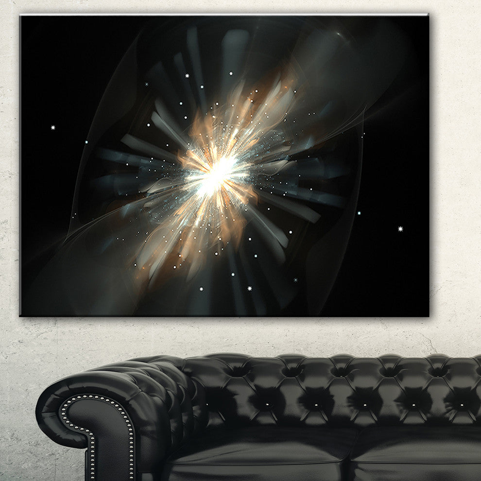 "Fractal Star Galaxy" Abstract Digital Art Canvas Print