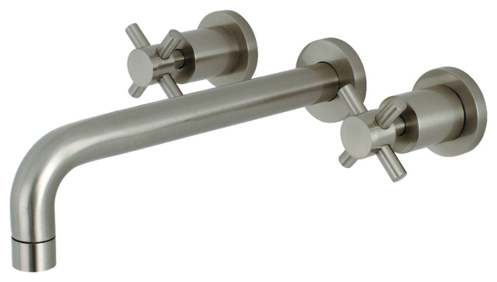 KS8028DX Two-Handle Wall Mount Tub Faucet, Brushed Nickel