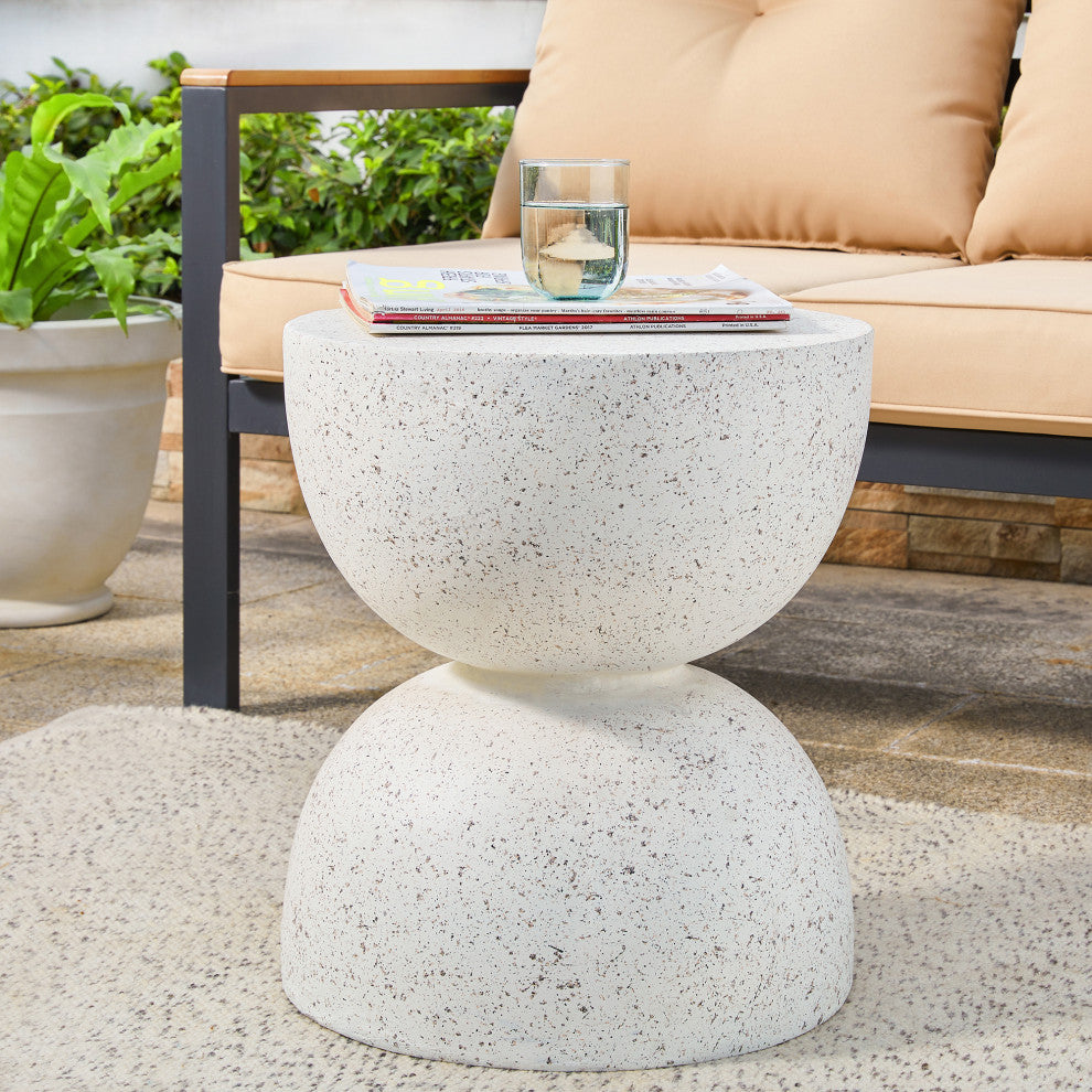 Multi-functionalal MGO Faux Terrazzo Garden Stool or Plant Stand or Accent Table