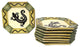 Deruta Ceramiche Sberna 8.5X8.5" Octagonal Salad or Dessert Plate with Gecko