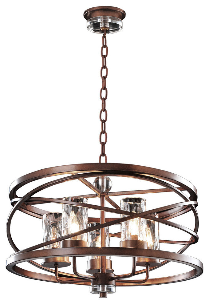 Eternity 24x19in 5 Lt Modern Large Pendants by Kalco