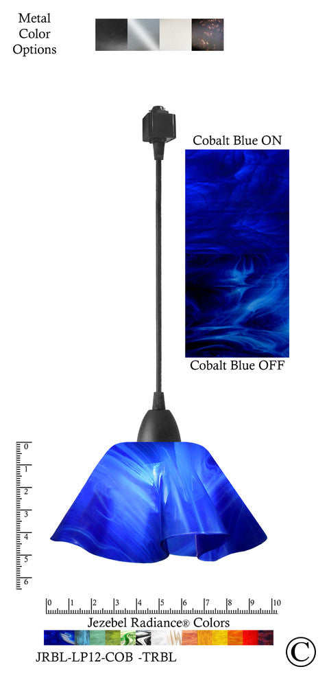 Jezebel Radiance Lily Track Light, Small, Cobalt Blue