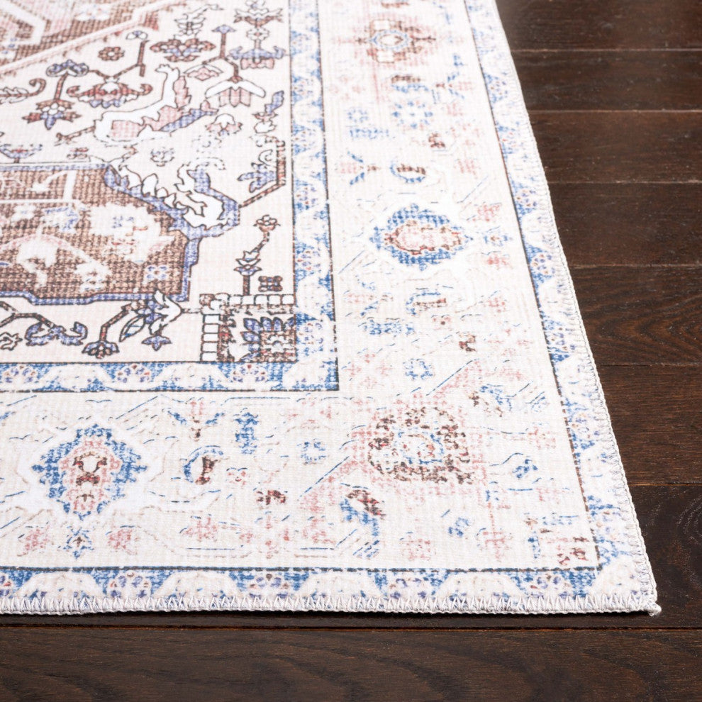 Safavieh Arizona Machine-Washable Collection ARZ109 Rug, Taupe/Beige, 6' Square