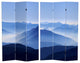6' Tall Double Sided Misty Mountain Canvas Room Divider